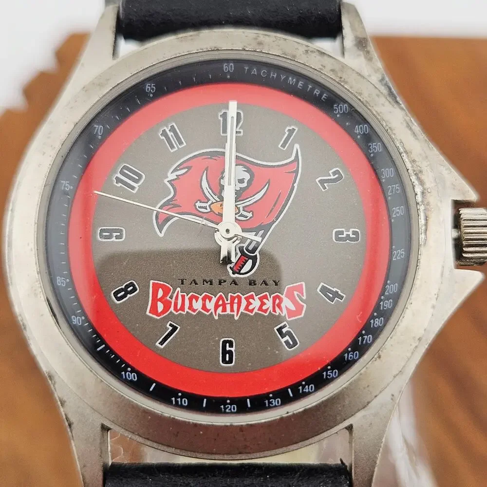 Sportim Tampa Bay Buccaneers Logo Watch Black Red NFL Football Fan Game Day